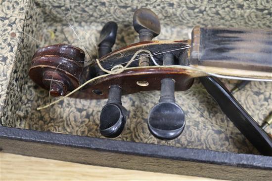 A holocaust survivor cased violin